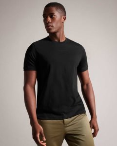 Ted Baker Wilkin Short Sleeve Branded T-Shirt Black | 8035149-UT