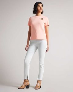 Ted Baker Yaura Slim Jeans With Ankle Slit White | 1705398-GD